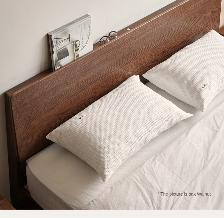 Black Walnut, Oak Suspended Luminous Box Bed