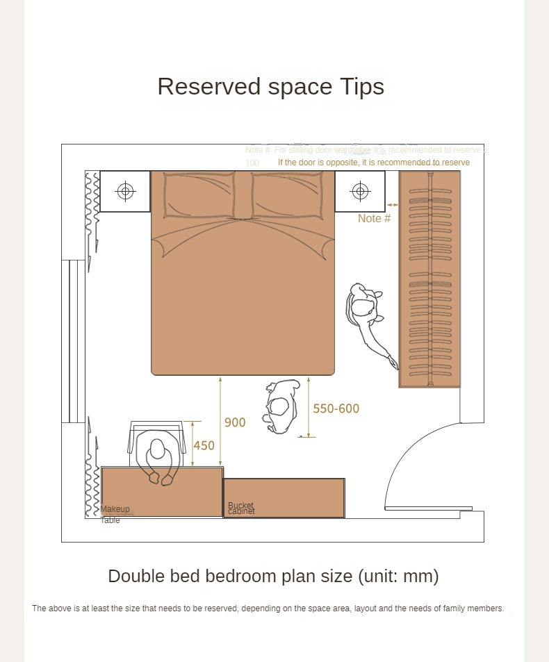 Black Walnut Solid Wood Leather Soft Suspended Bed