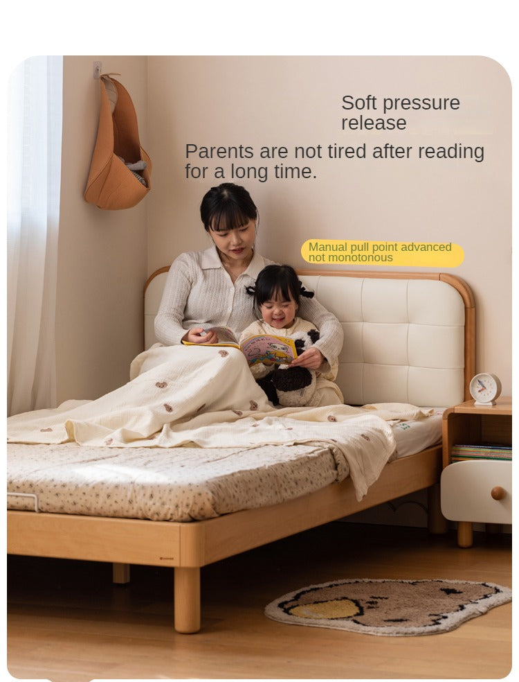 Rubberwood, Beech Solid Wood Children's Soft Bed
