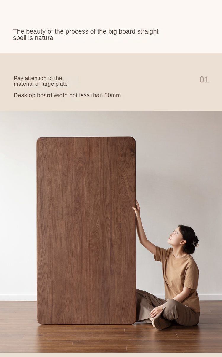 Black Walnut, Ash Solid Wood North American Dining Table