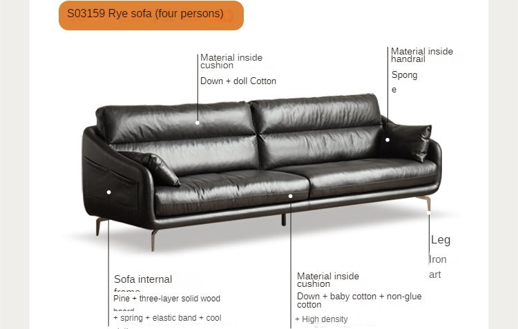 Living room furniture set First layer cowhide sofa living room middle-aged style