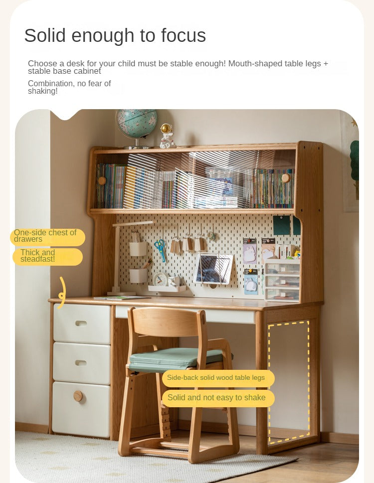 Oak Solid Wood Modern Children's Study Table