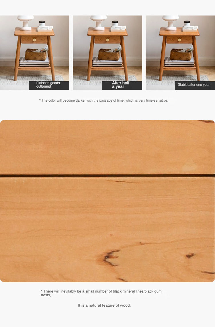 Сherry Solid Wood Side Table