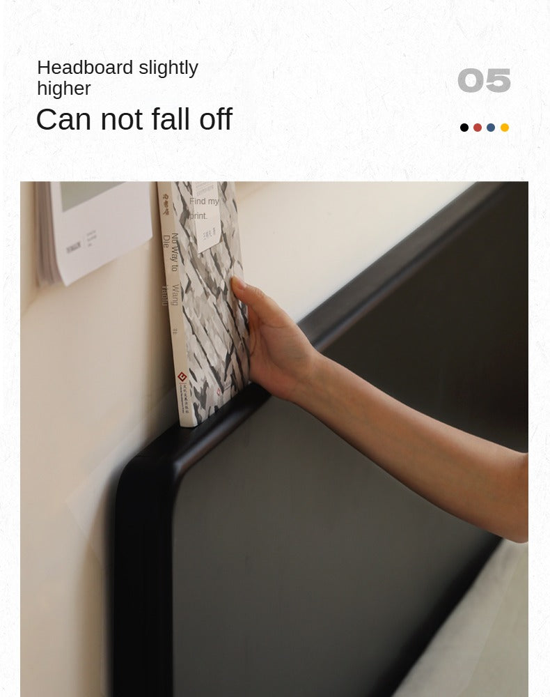 Poplar, Rubber Wood Solid Wood Fully Open High Box Bed Minimalist