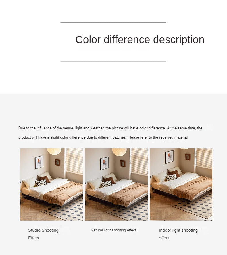 Oak Solid Wood Bed Simple platform bed, headboard-free bed