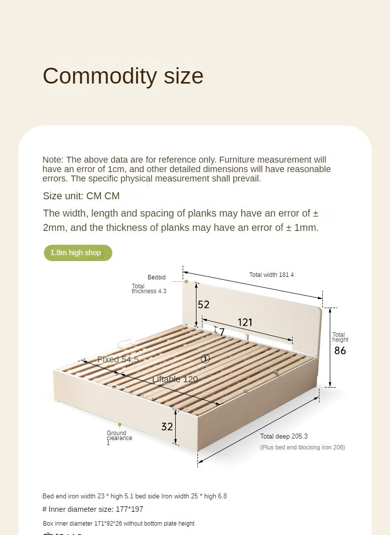 Rubber wood, Poplar solid wood white open box bed
