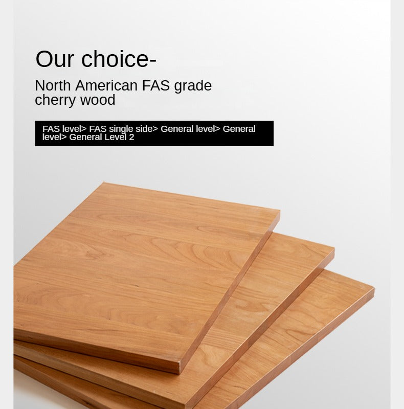 Cherry Solid Wood TV Cabinet Modern Simple))