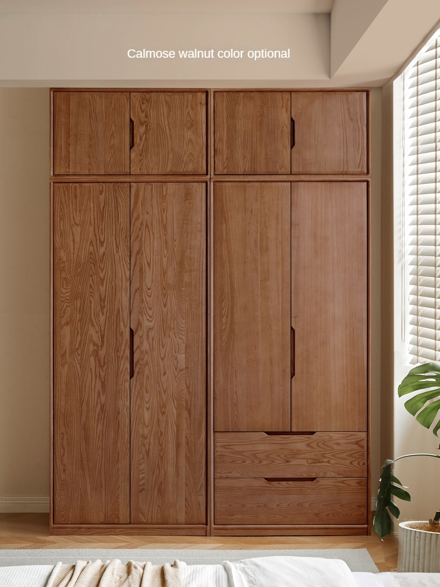Ash Solid Wood Wardrobe Modern.