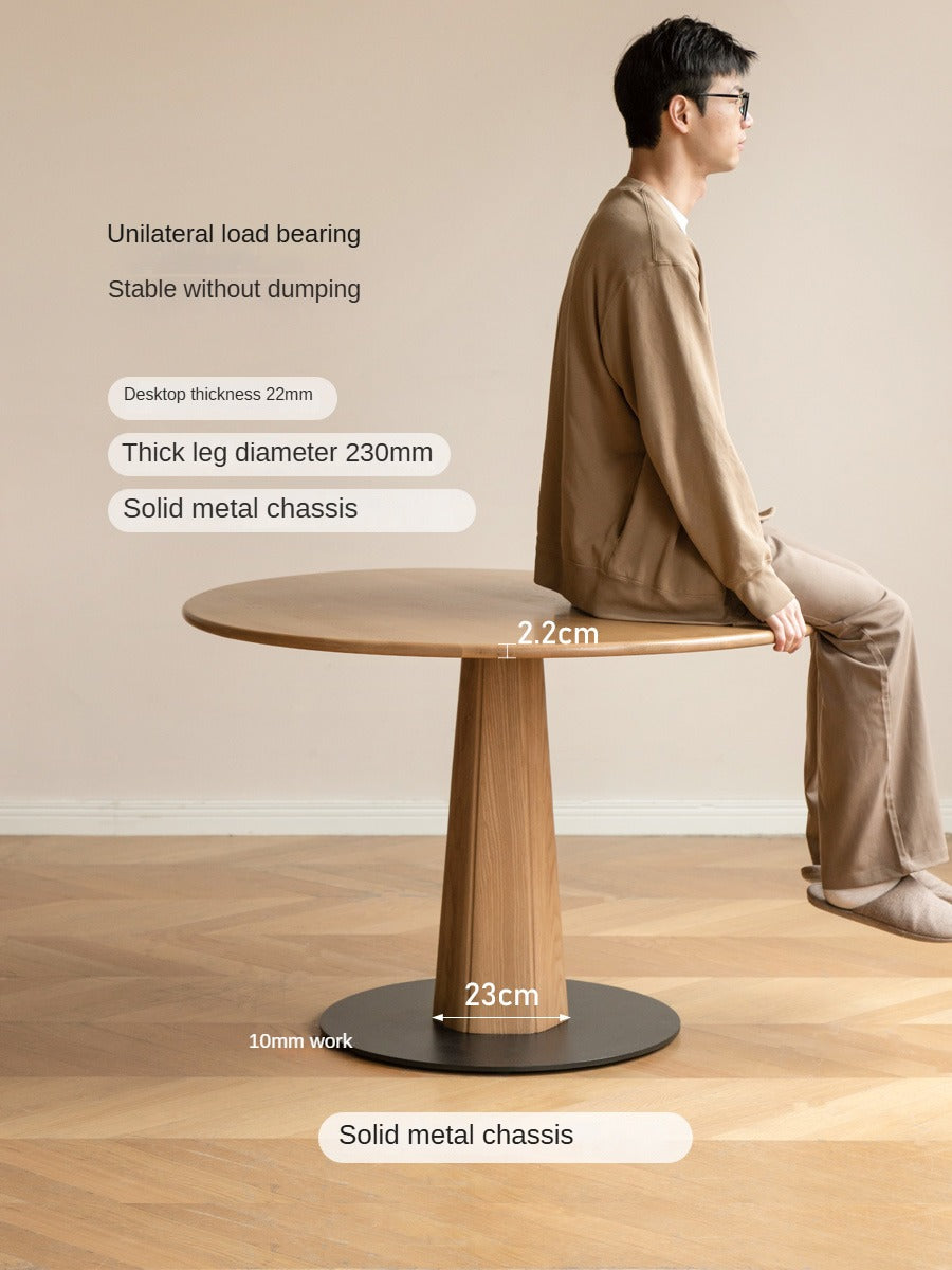 Ash Solid Wood Nordic Dining Round Table