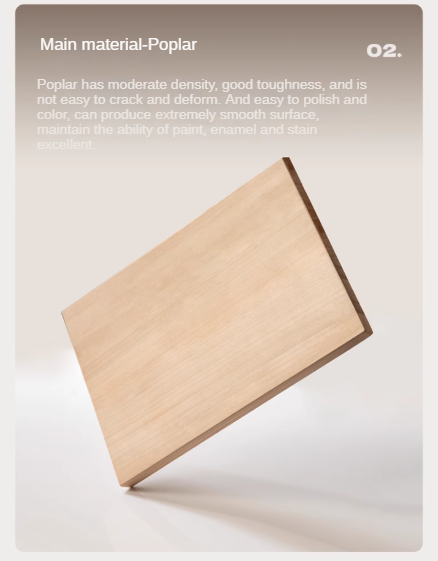 Poplar Solid Wood Narrow Office Desk.