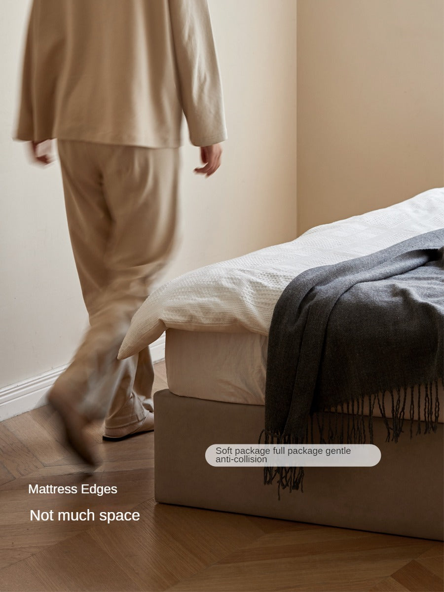 Technology cloth box platform bed, headboard-free bed