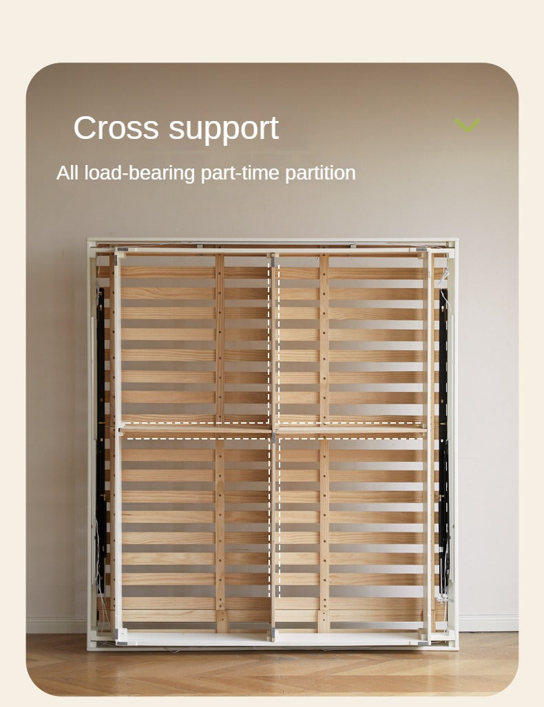 Rubber Solid Wood Suspended Box Platform Bed, Headboard-Free Bed.
