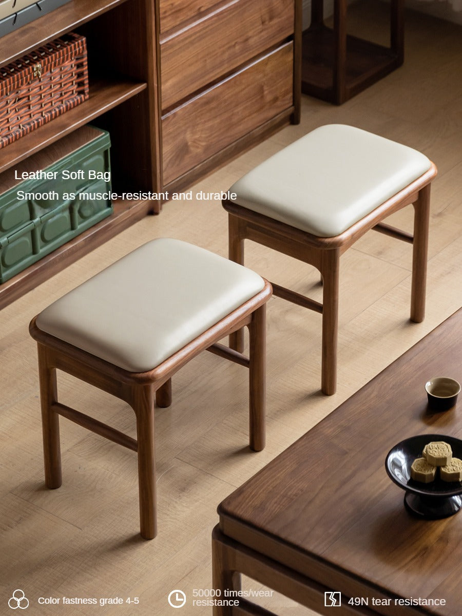 Black Walnut, Oak Solid Wood bench, Tea Stool