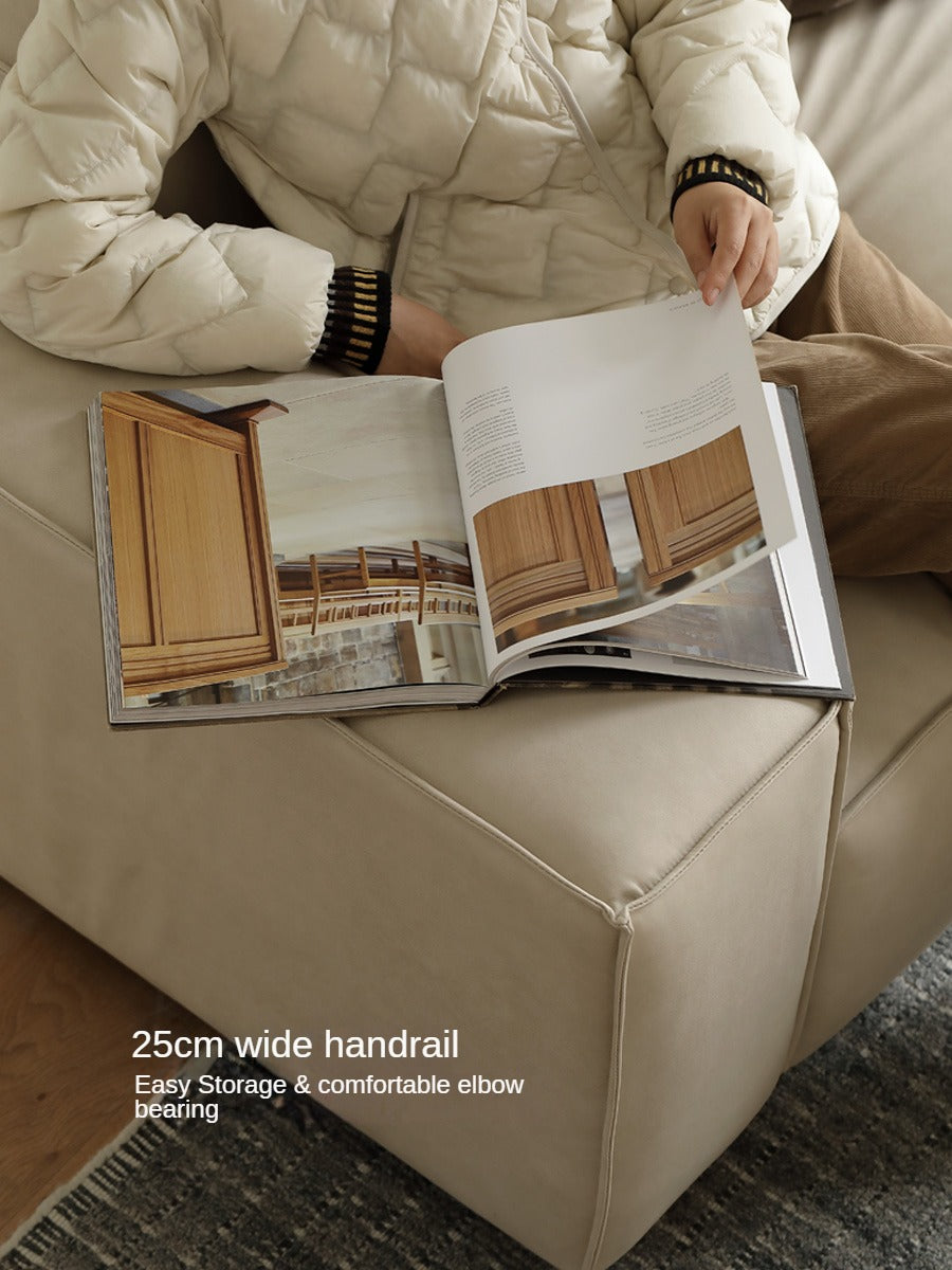 Luxury Сow Leather Sofa, Technical Fabric Sofa.