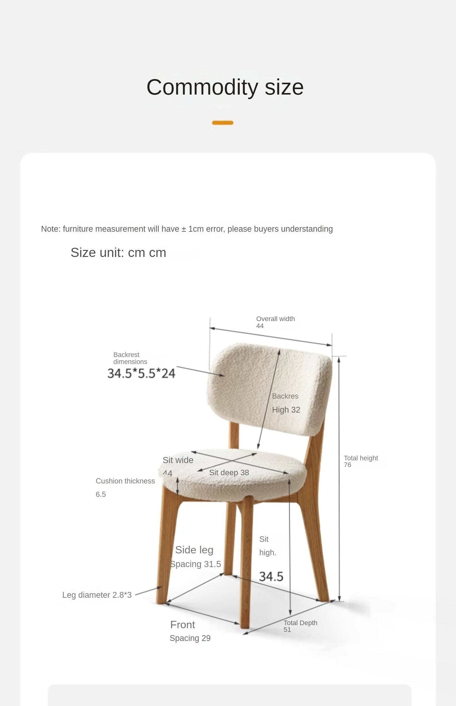 Oak Solid Wood Modern Velvet Soft Makeup Stool