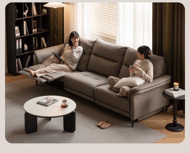 First Layer Leather Multifunctional Electric Telescopic Sofa.