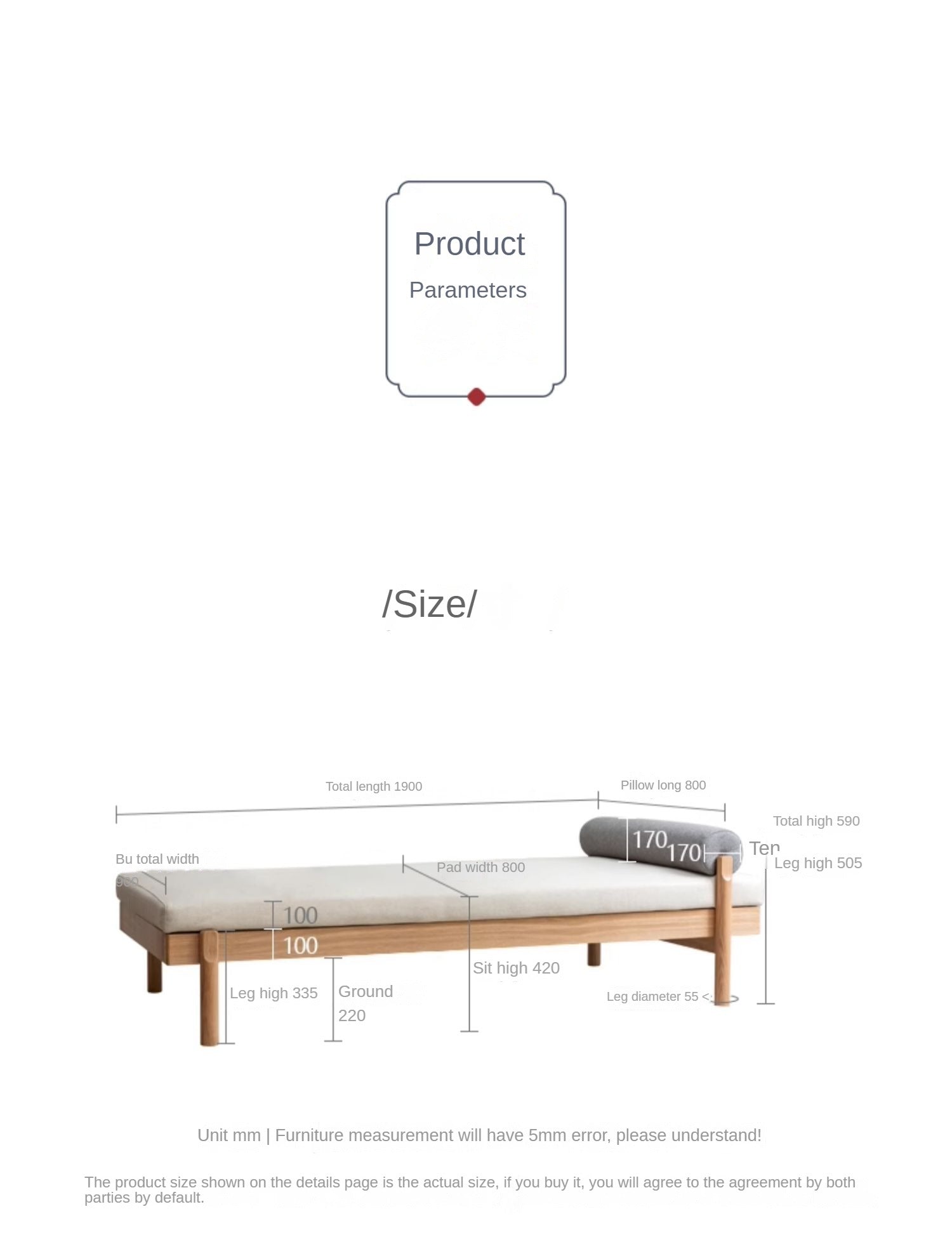 Ash Solid Wood Fabric Sofa.