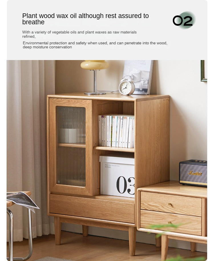 Oak, Ash Solid Wood Side Cabinet