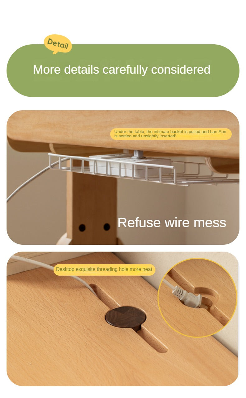 Beech Solid Wood Children's Study Table