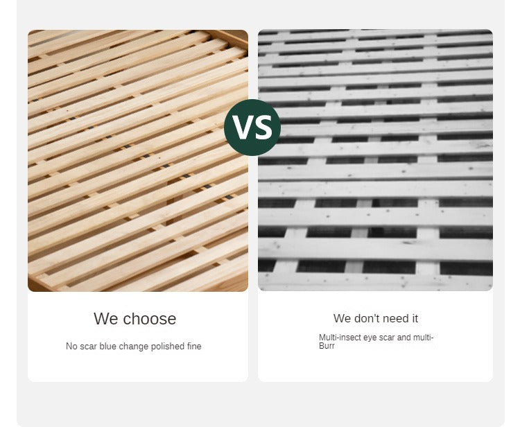 Ash Solid Wood Genuine Leather, Technical Cloth Box Storage Bed