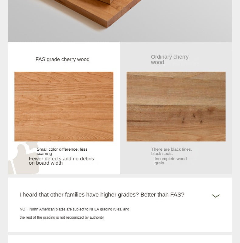 Cherry Solid Wood TV Cabinet Modern Simple))