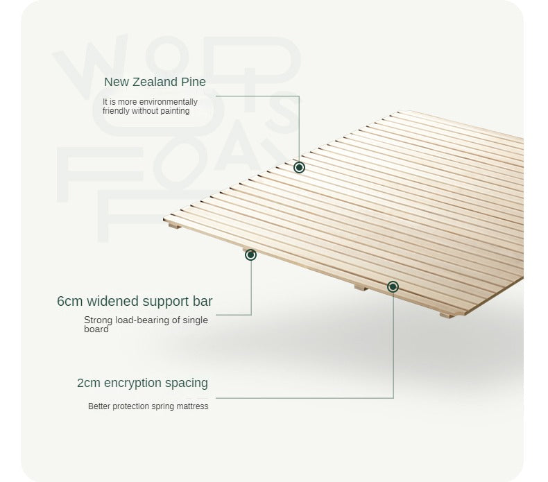 Oak Solid Wood Box Bed Storage Bed Technology Loth, Fabric