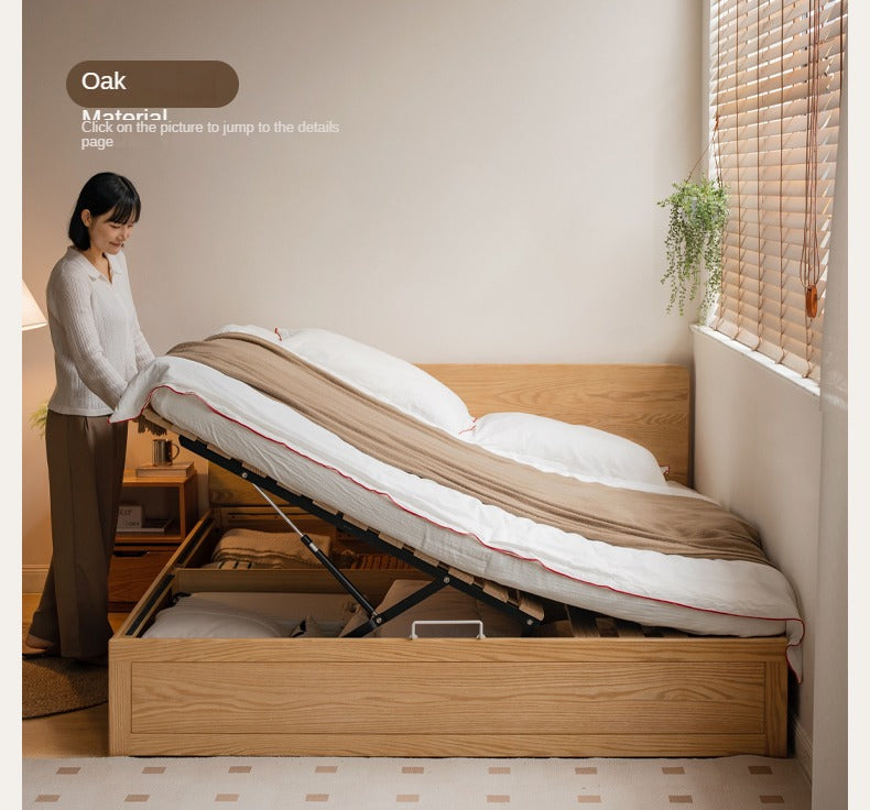 North American black walnut solid wood light luxury box bed