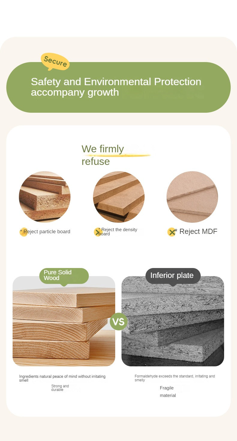Beech solid wood children's bed with guardrails spliced bed<