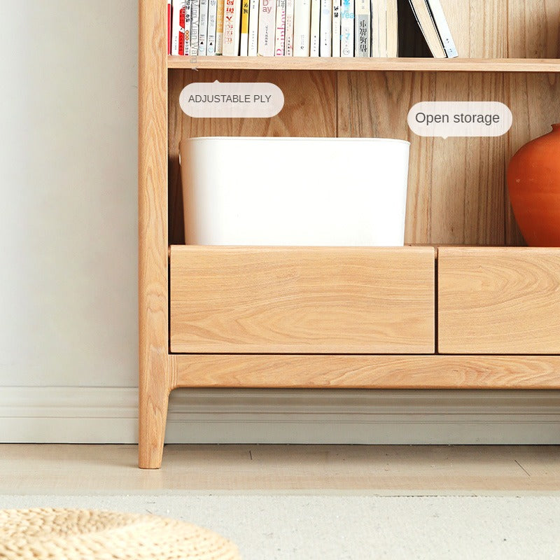 Ash Solid Wood Combination Bookcase Bookshelf