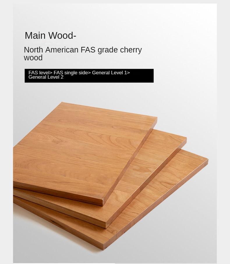 Сherry Solid Wood Modern Floor Storage Locker TV Cabinet.