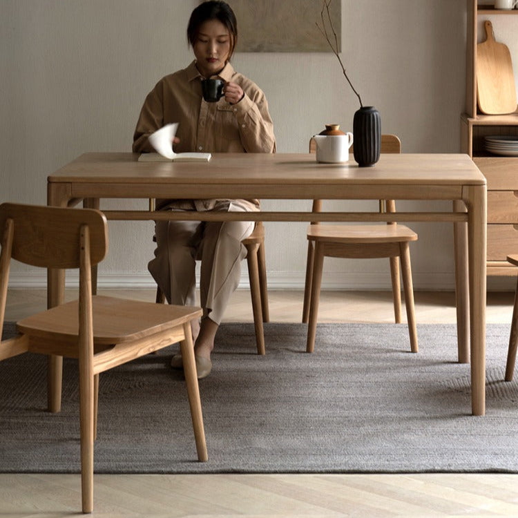 Ash Solid Wood Small-sized Modern Office Desk