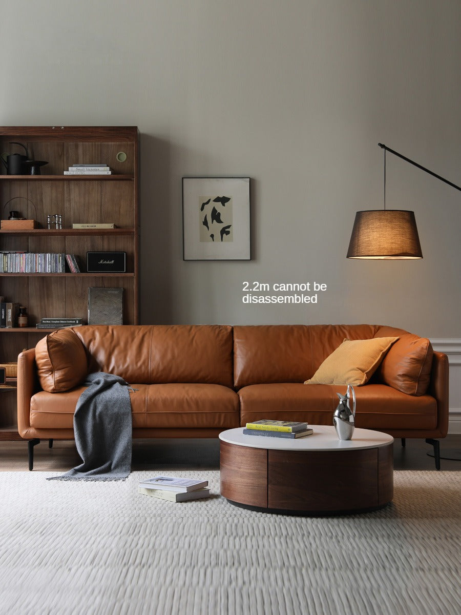 First Layer Cowhide, Organic Leather ,Tech Fabric Italian Style Sofa.