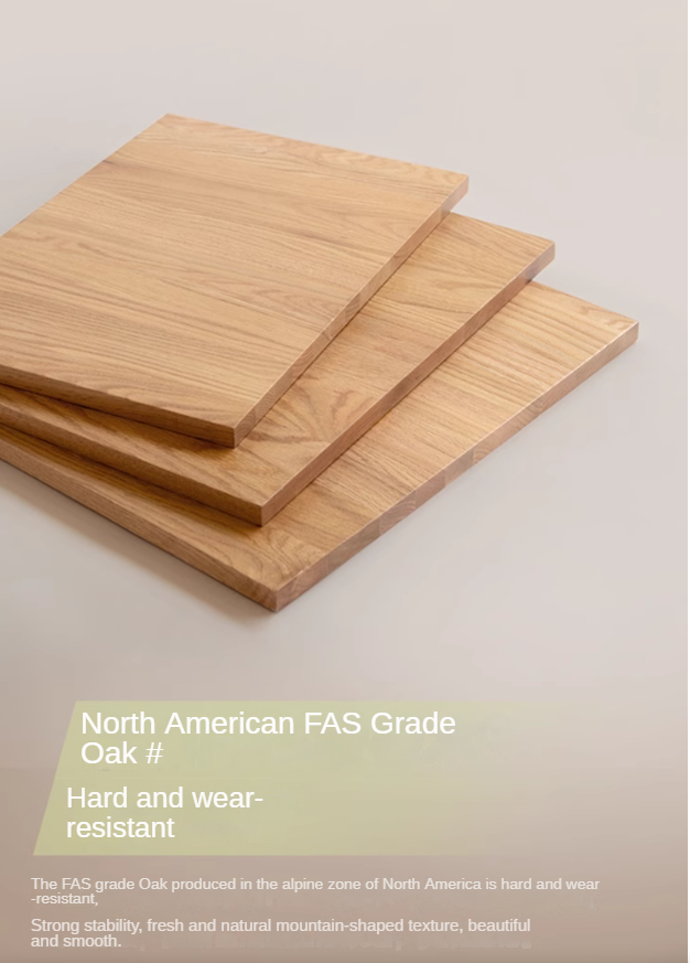 Oak, Solid RubberWood Desktop Multi-Layer Bookshelf