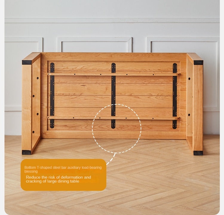 Cherry Wood Dining Table Island Table Integrated Large Board