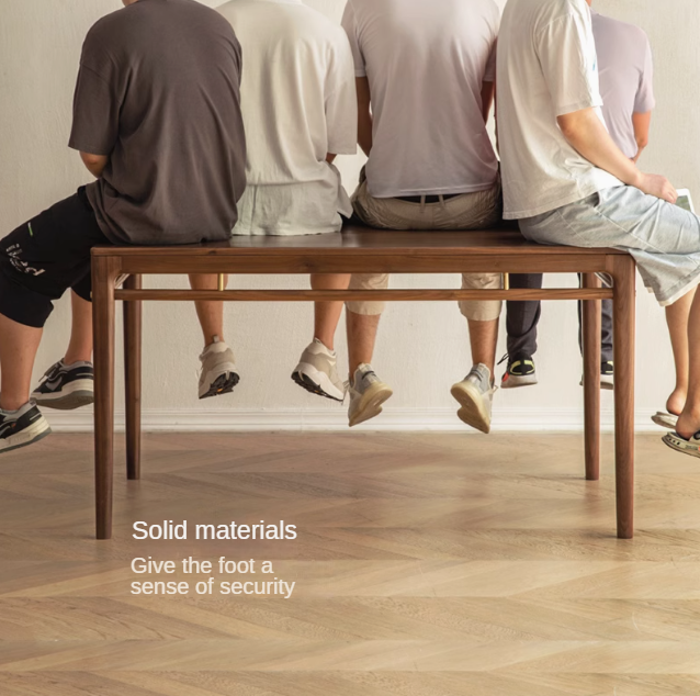 Black Walnut Solid Wood Rectangular Dining Table