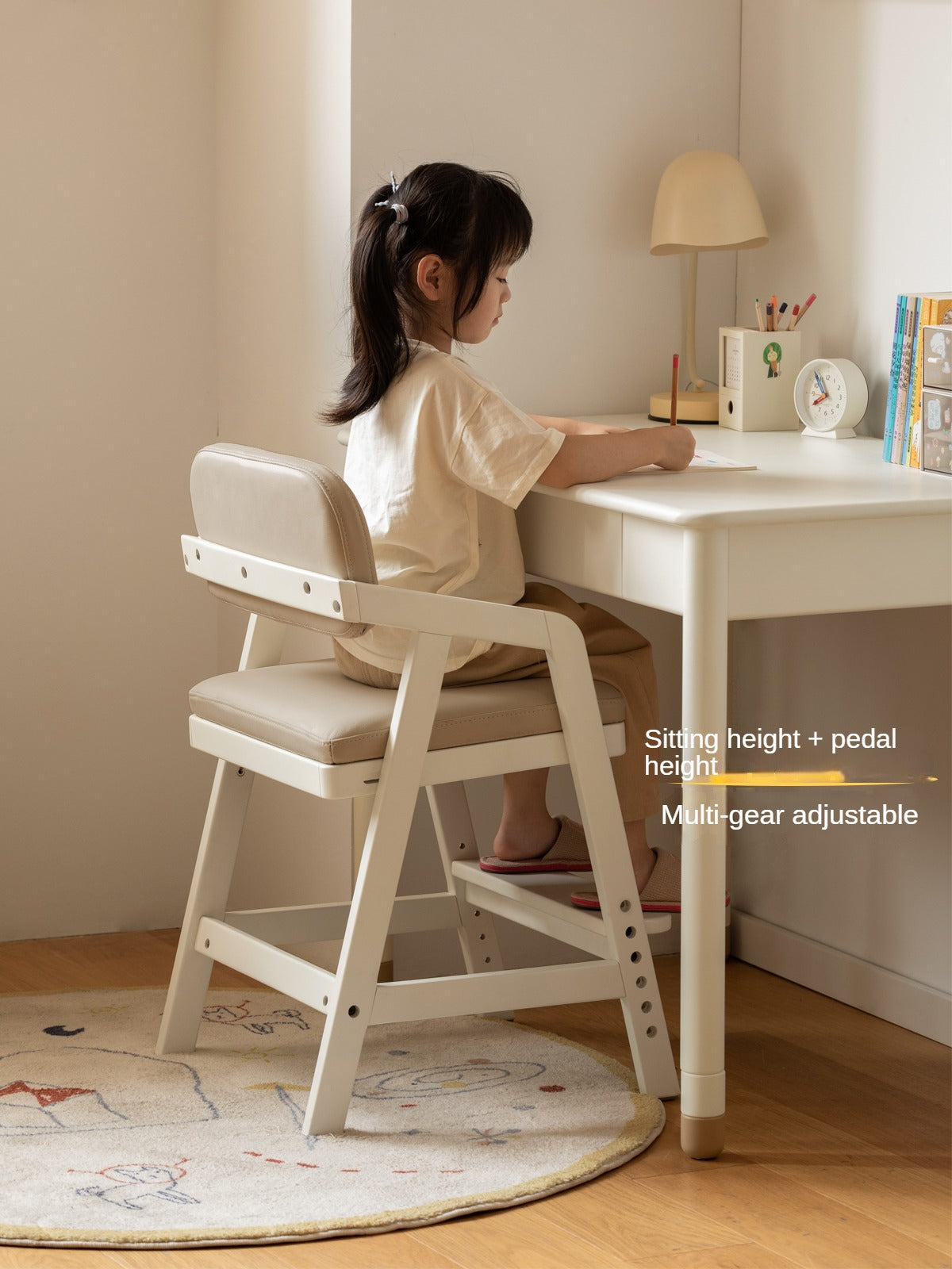 Birch Solid Wood Children's Cream Style Lift Chair.