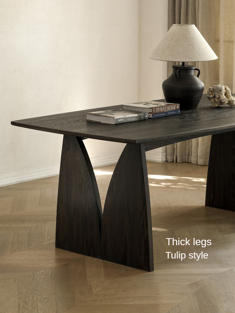 Oak Solid Wood Wabi Sabi Style Dining Table