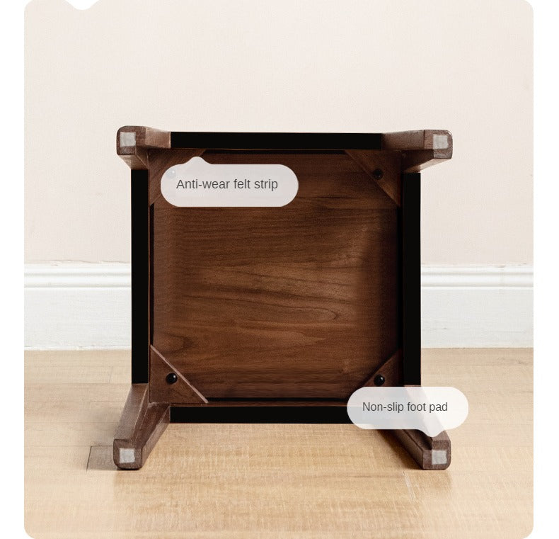 Black Walnut, Oak Solid Wood Foldable Modern Stool