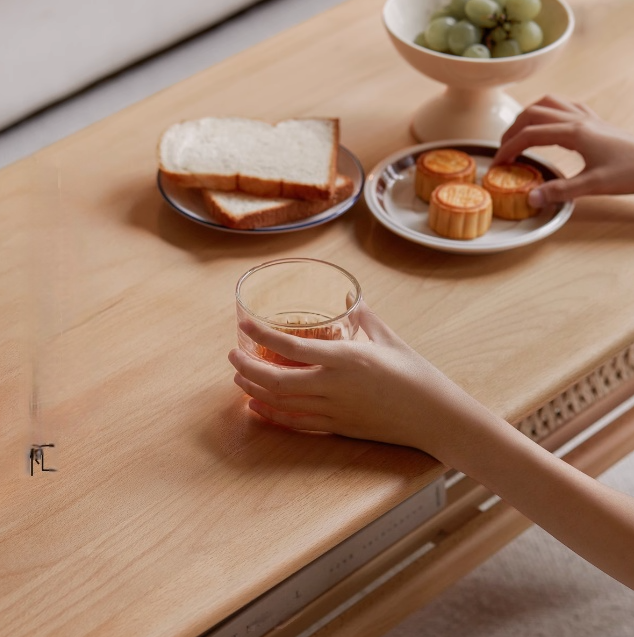 European Beech Solid Wood Modern Coffee Table