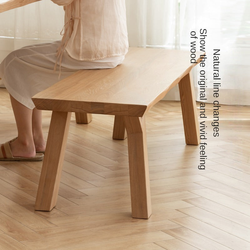 Ash Solid Wood Wabi Sabi Style Bench