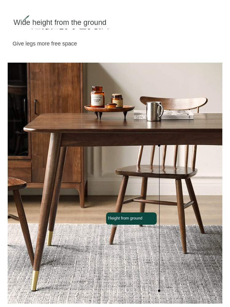 Black Walnut Solid Wood Light Luxori Dining Table