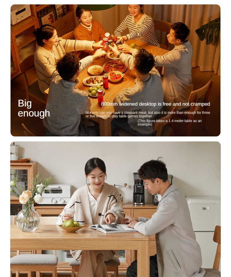 Oak, Red Oak Solid Wood Rectangular Dining Table