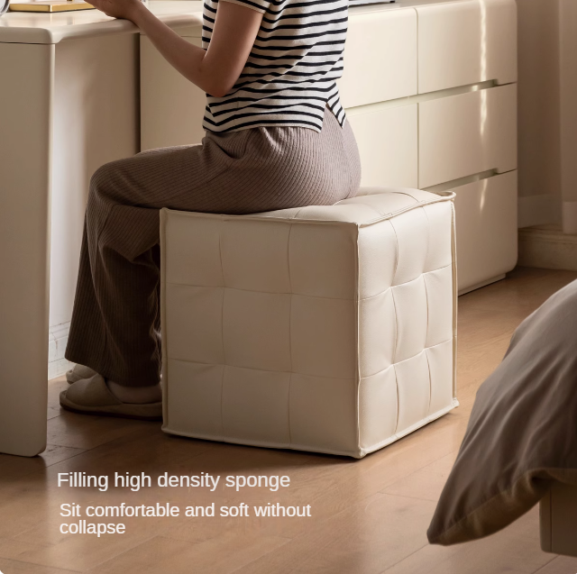 Genuine Leather Modern Makeup Stool footstool