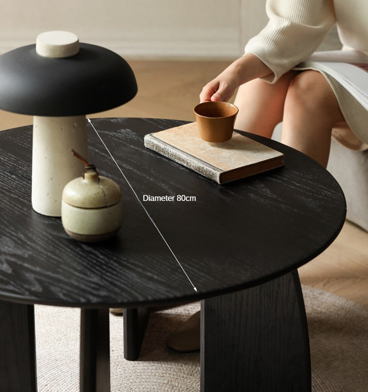 Oak Solid Wood Coffee Table Smoky