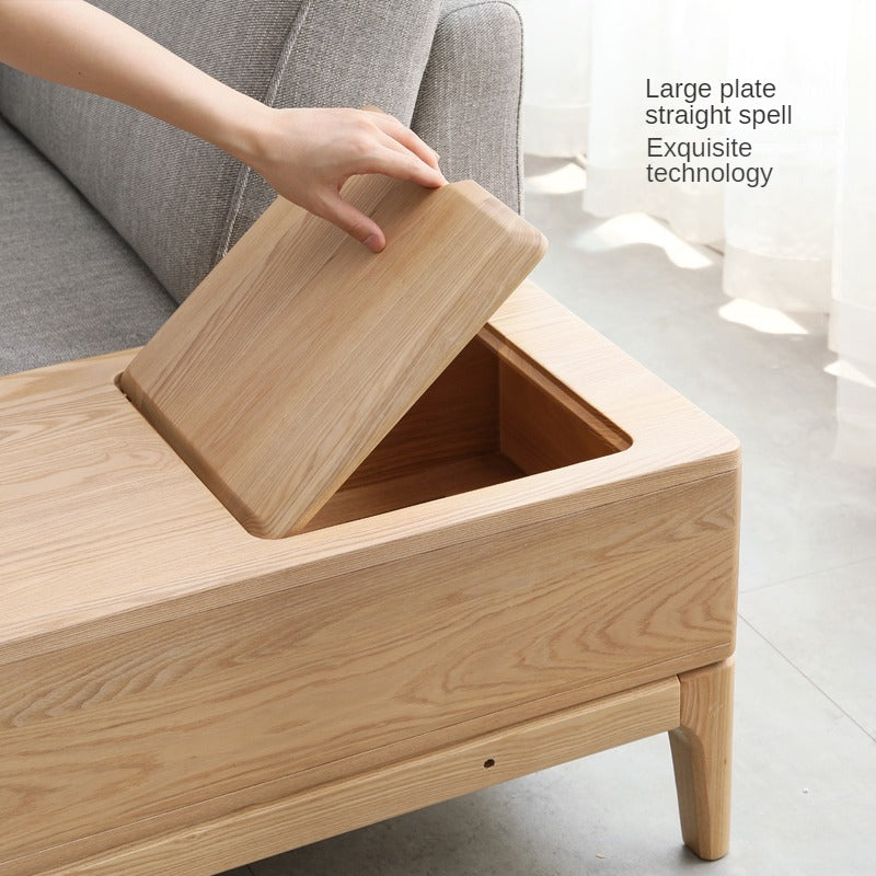 Ash Solid Wood Side Modern Corner Storage Side Table