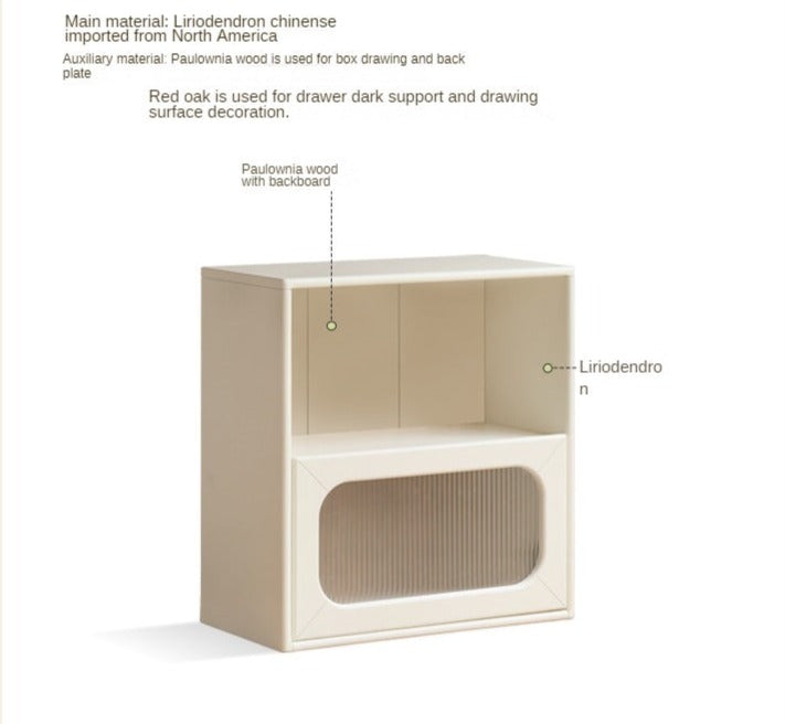 Solid Rubberwood Storage Multi-Functional Storage Bookcase.
