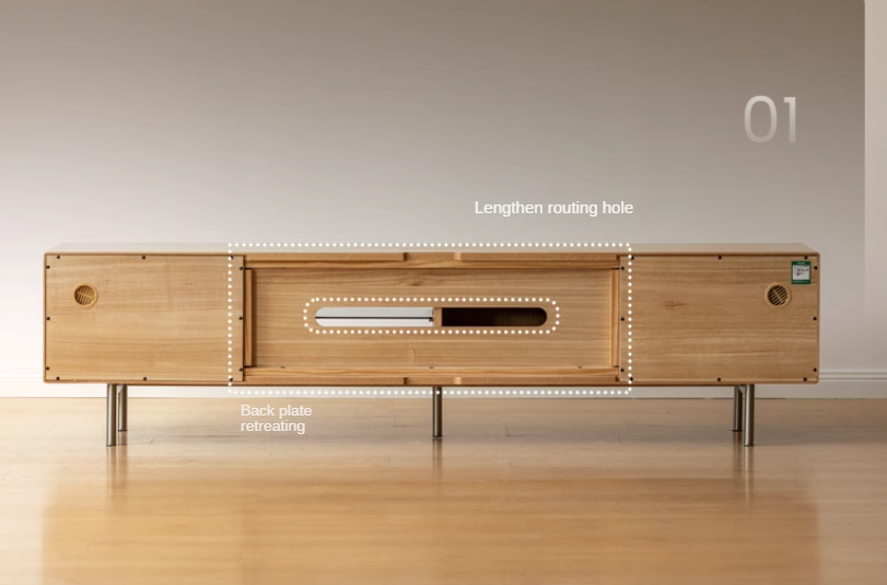 Oak Solid Wood Modern TV Сabinet.