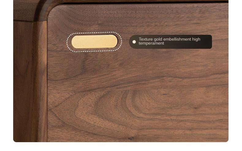 Black Walnut, Catalpa Solid Wood Drawer Storage Cabinet