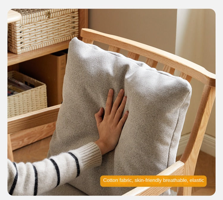 Cherry, Ash, Oak, Beech Solid Wood Book Chair Comfortable Soft Back Chair