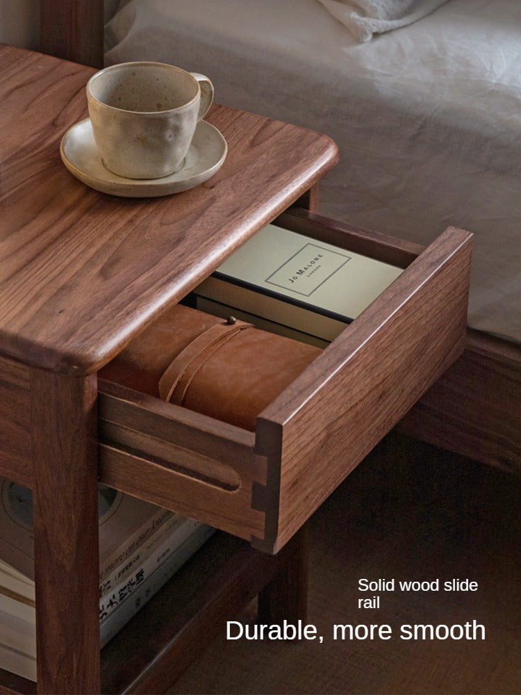 Black Walnut, Ash Bedside Storage Cabinet